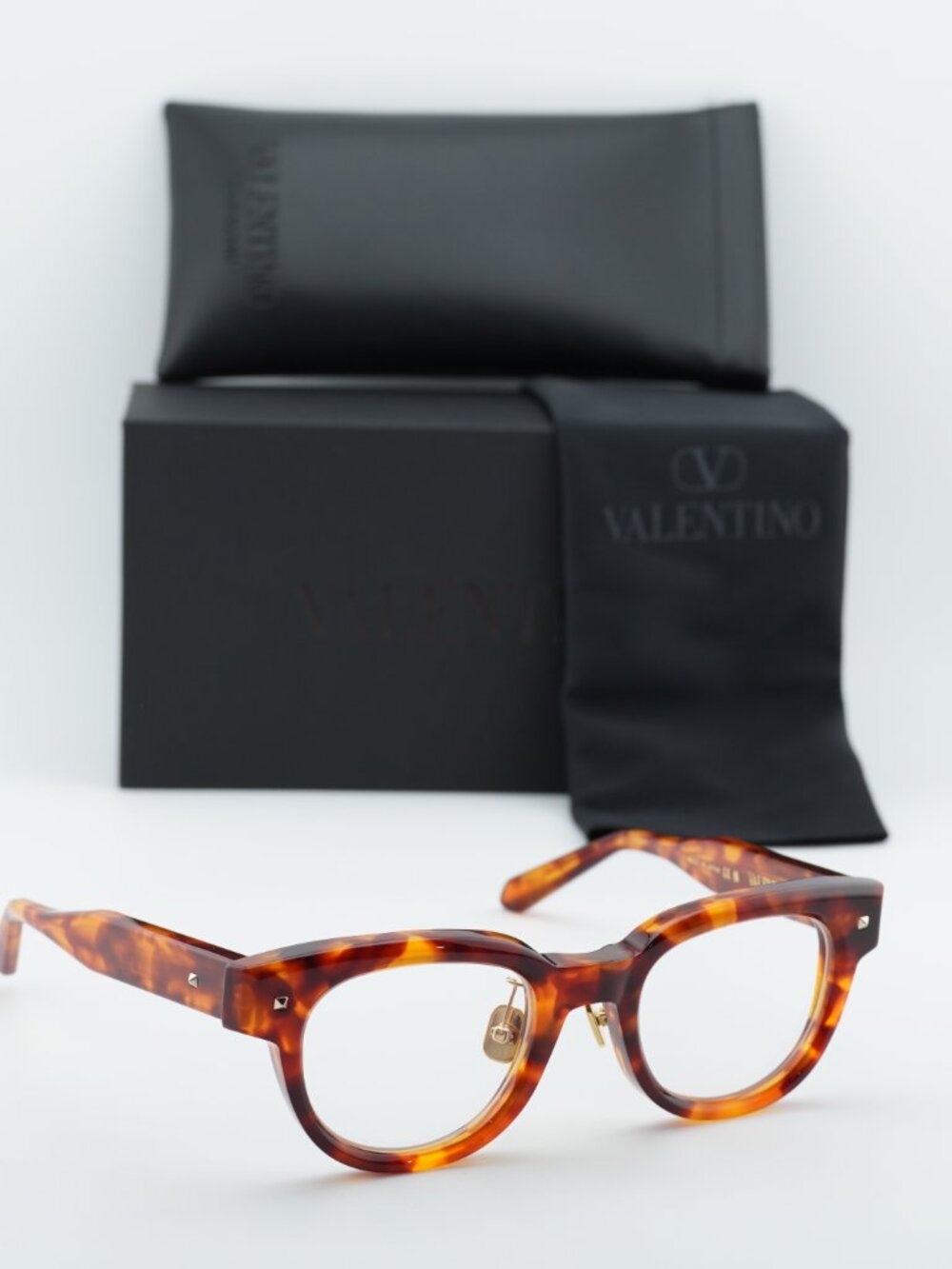 Valentino V-ESSENTIAL-V VLX-163B-AF Square Eyeglasses 48mm - Havana